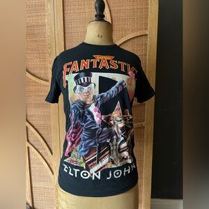 Captain Fantastic Elton John Black Graphic Tee